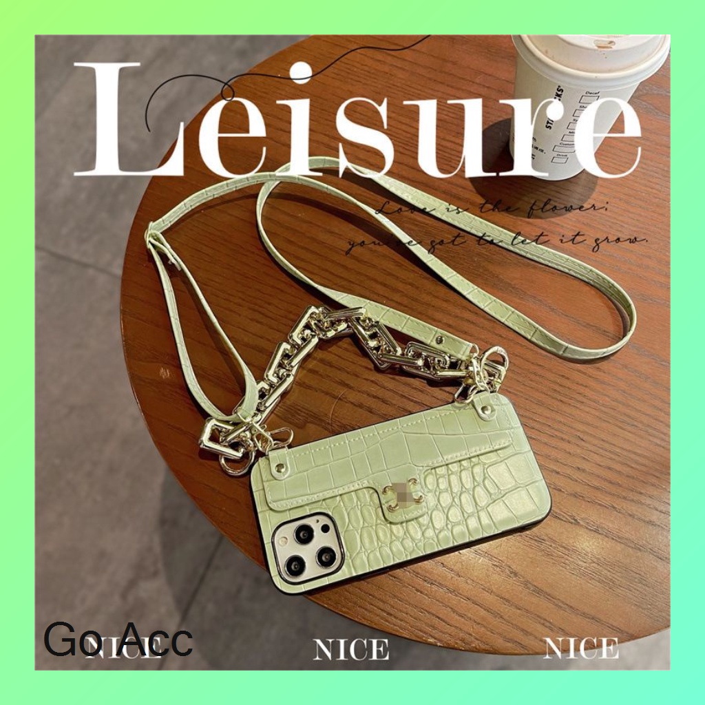 BARU Case warna warni makaron rantai Iphone 7 8 7+ 8+ X Xr Xs Max 11 12 13 Pro Max X Xs pendek charm tali panjang pinggang bahu FH35