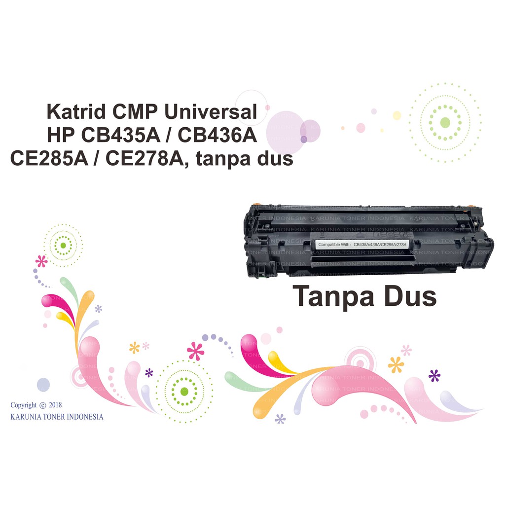 Katrid CMP Universal HP CB435A / CB436A / CE285A / CE278A, tanpa dus