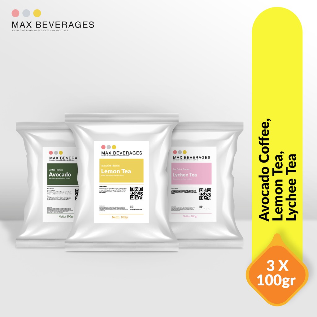 

Paket Bubuk Minuman 8 - Avocado Coffee, Lemon Tea, Lychee Tea