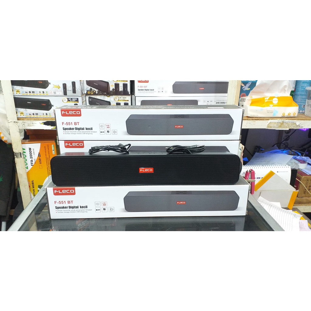 Speaker Digital Fleco F-551 BT USB /Speaker Aktif Laptop Komputer HP Super Bass /Speaker Digital Fleco