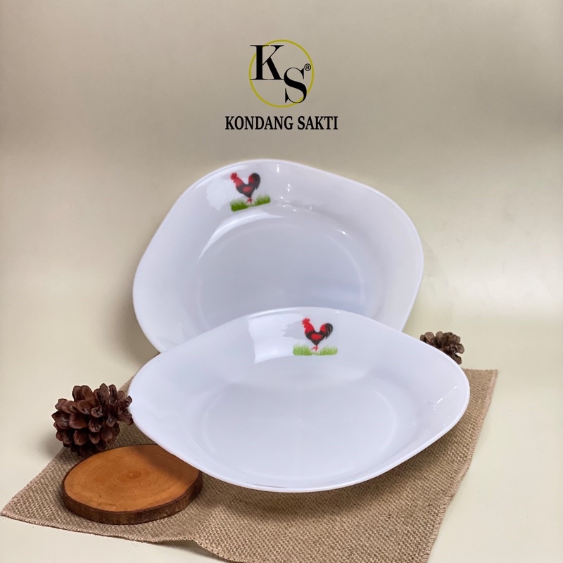 Piring Plastik Putih Ayam Jago 543
