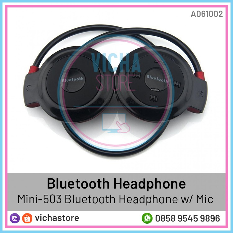 Bluetooth Headphone -  HOMEBARL Sport Wireless Bluetooth Headphone dengan Mic - Mini-503