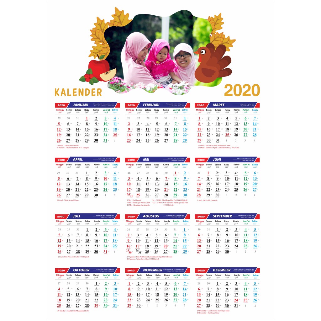 Kalender 2020 Custom Foto Clc04 Kalender Dinding Custom