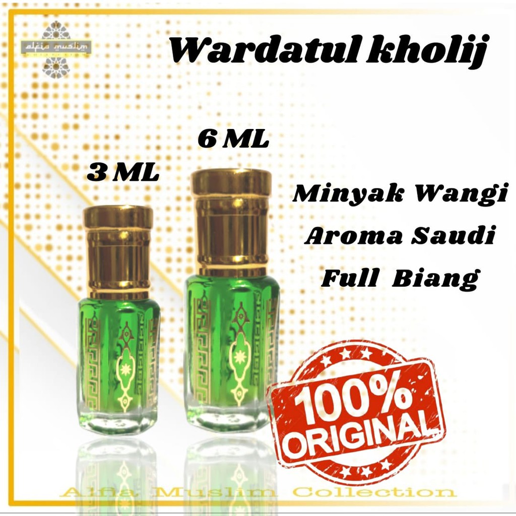 Minyak Wangi Wardatul Khaliji 3 ML 6 ML Full Biang Parfum Aroma Arabic