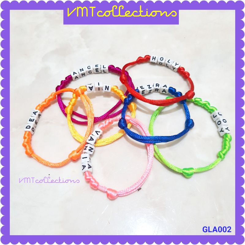 VMT - GELANG TALI ANAK / GELANG NAMA ANAK / GELANG ANAK CUSTOM NAME - GLA002