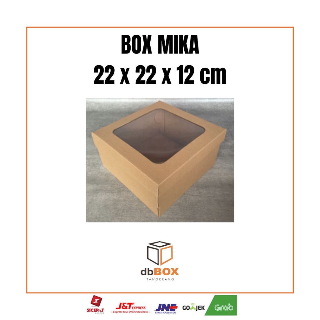 

BOX MIKA 22x22x12 cm | Box Die Cut & Easy Usage | Box Kue & Nasi Kotak