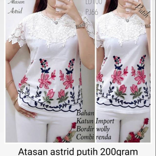 PROMO Atasan Katun Premium Import Kombinasi Brukat