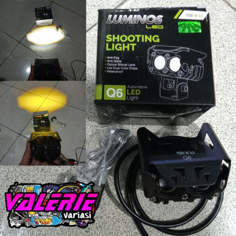 LUMINOS Q6,Q7,Q8 LAMPU TEMBAK / SOROT 2 WARNA WHITE YELLOW