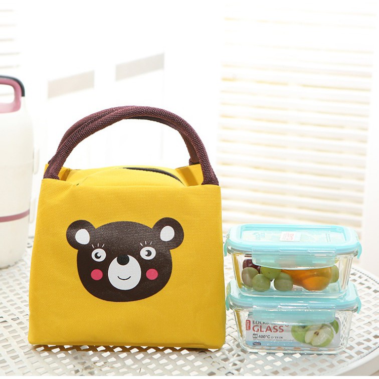 Grosir - T440 Tas Bekal Karakter Beruang / Lunch Bag / Perlengkapan Bekal Anak Sekolah