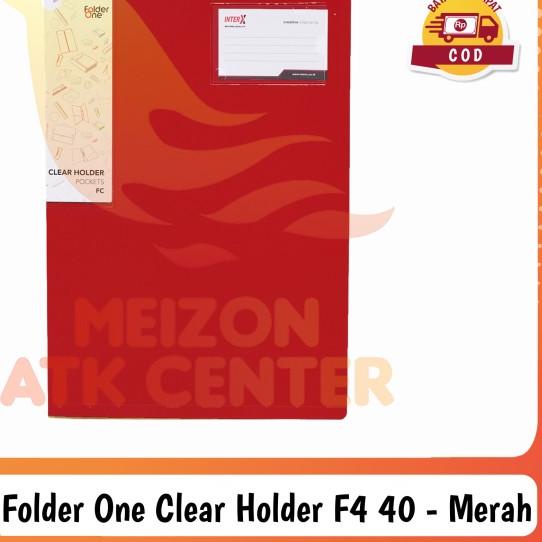 

✻ Dokumen Keeper / Clear Holder 40 Lembar Folio folder One - Merah ☼