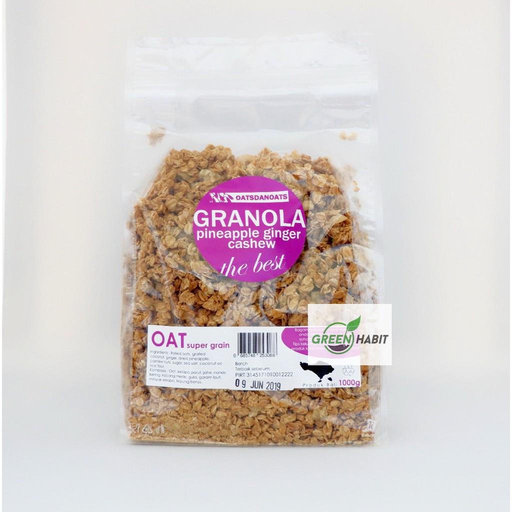 

GRANOLA PINEAPPLE GINGER CASHEW OAT SUPER GRAIN 1KG