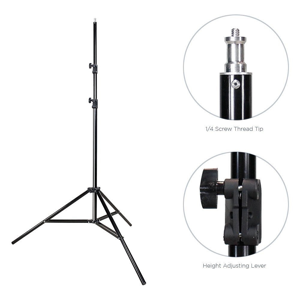 Portrait Foto Studio Lightning Kit - OMCSCYBK Black