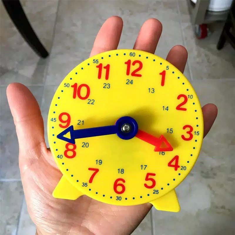 Albama - Mainan Belajar Jam Anak / Jam Mainan / Montessori Plastic Clock / Mainan Jam Anak / Jam Ana