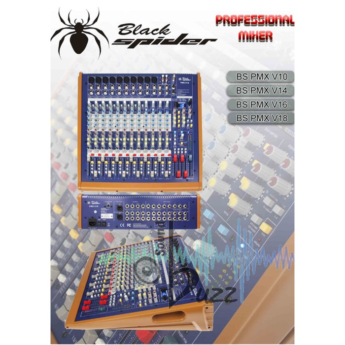 Black Spider Professional Mixer BS PMX V16