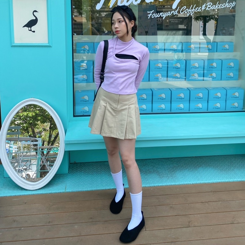 Ninette - Pleated Chino Skirt-8