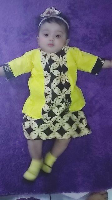 Kutu Baru Anak Usia 1,2,3,4,5,6,7,8,9,10,11,12 Tahun Setelan Kebaya Lengan Pendek + Rok Batik