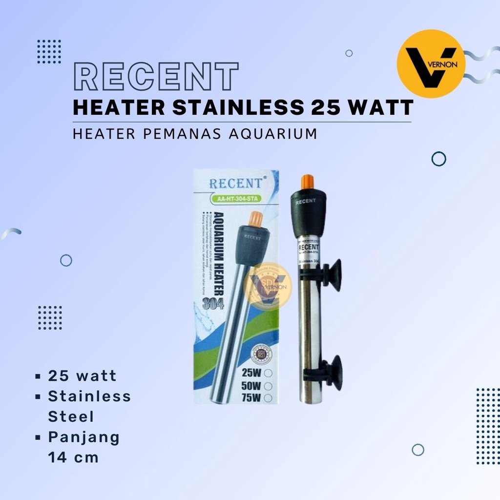 Recent AA HT 304 25 Watt STA Heater Aquarium Stainless 25 Watt