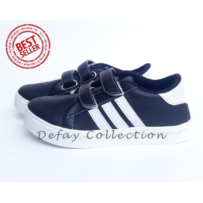 Sepatu Kets Anak Laki Sneakers Cibaduyut Bertali Sekolah Sd Hitam Cowok Sendal