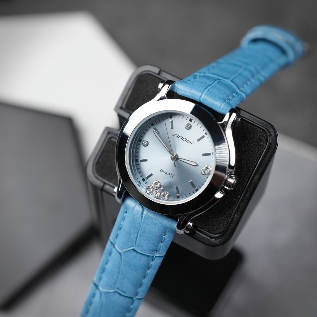 Sinobi Jam Tangan Kulit Wanita SS21 9276 Biru