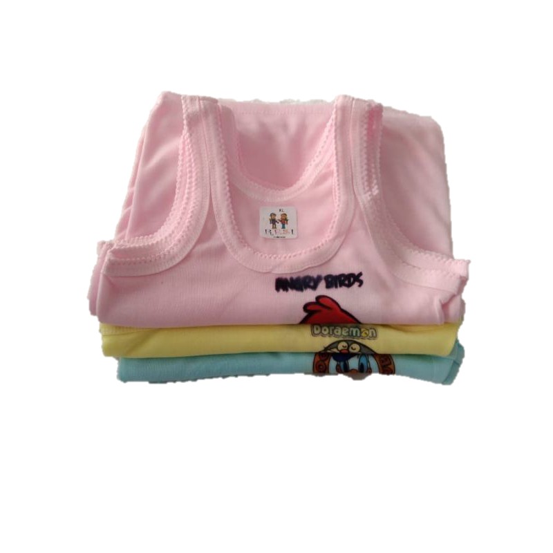 (1 LUSIN) SINGLET ANAK KARAKTER/SABLON