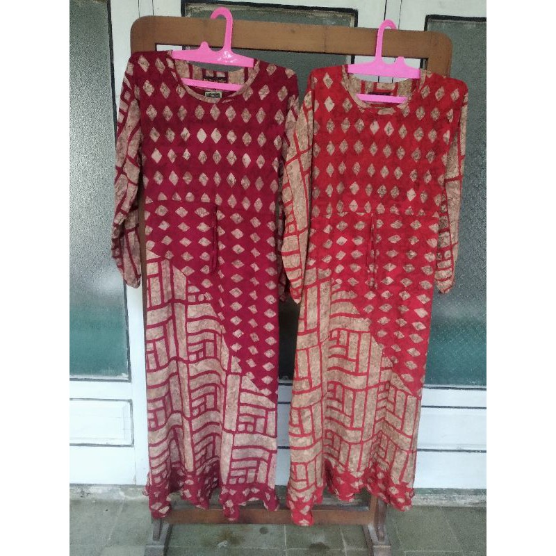 Longdress maura kencana ungu lebel hitam