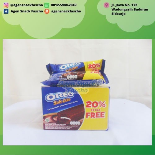 

Oreo Soft Cake Krim Vanilla [Kemasan Baru] 16 gram (1 pack isi 12)