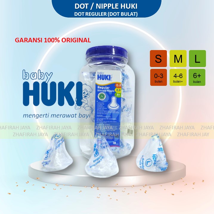 ❤ZJ❤ Nipple HUKI BULAT - Nipple HUKI TOPLES - Dot HUKI BULAT - Dot HUKI NewBorn - Dot Huki 120ml - Dot HUKI 240ml