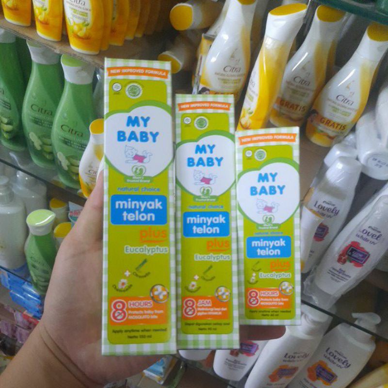 Minyak Telon My baby plus + eucalyptus anti nyamuk 150ml 30ml 60ml 90ml perlindungan nyamuk 8 jam