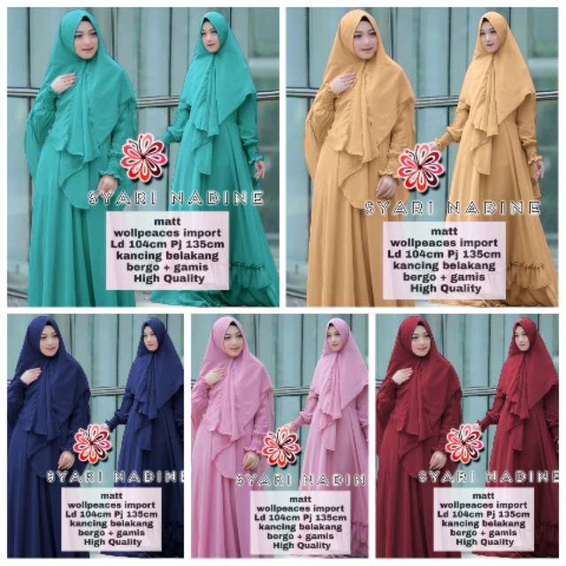 Syari Nadine VC SYARI PREMIUM SYARI CASUAL  GAMIS  SYARI 