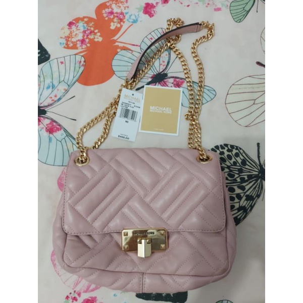 Tas MK Original - Michael Kors Peyton Shoulder Flap crossbody pink blossom