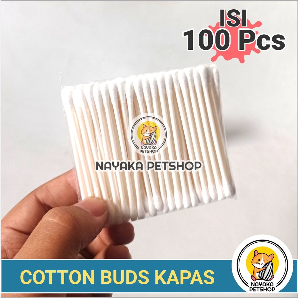 Cotton Buds Bud Korek Telinga Kucing Pembersih Kuping Korekan Anjing Kelinci Hewan