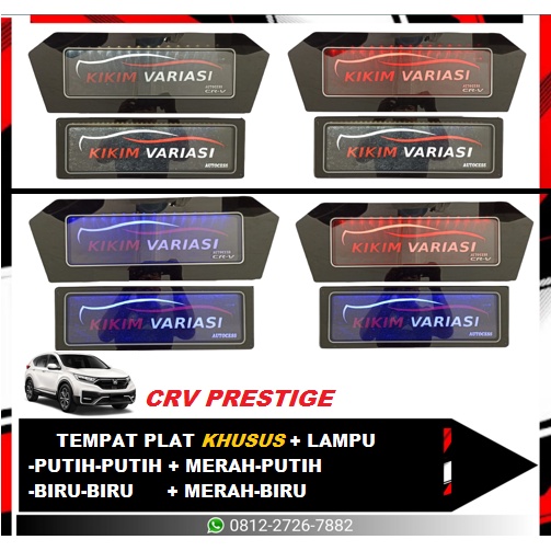 TEMPAT PLAT KHUSUS CRV PRESTIGE + LAMPU (BIRU &amp; PUTIH)