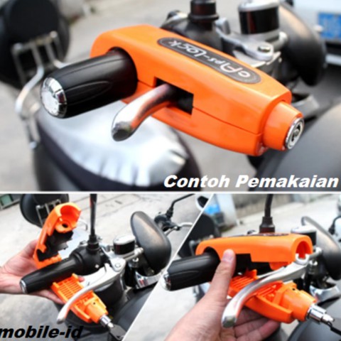 [LAGI PROMO 5.5] GEMBOK MOTOR CAPSLOCK PENGAMAN KUNCI STANG MOTOR ANTI MALING-1