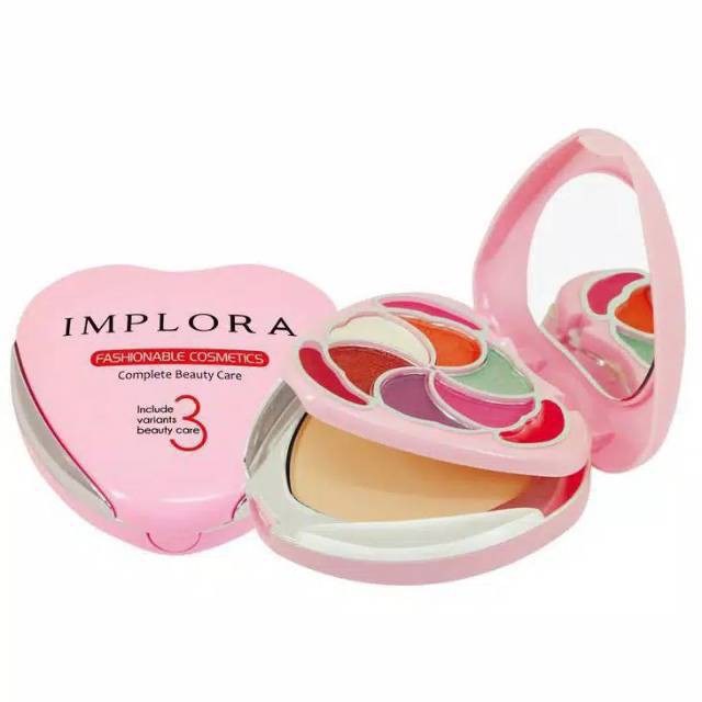 (BOSS) (012) Implora Complete Beauty Care -  IMPLORA EYESHADOW+LIPSTIK+BEDAK