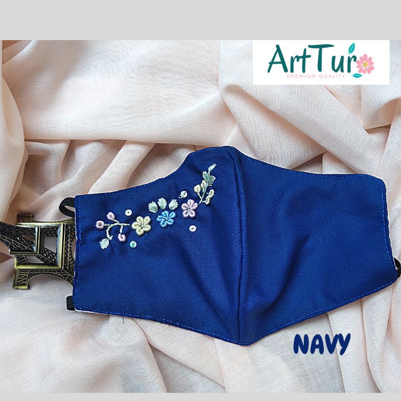 MASKER SULAM KAIN *BORDIR HANDMADE* HEADLOOP (EARLOOP JUGA READY)