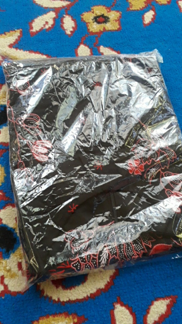 Couple Batik Hem Blus Sania Ruffle Jowo Ndori M, L, Xl, Xxl