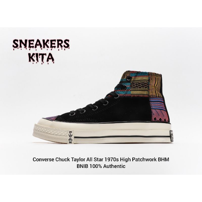 Sepatu Converse Chuck taylor All Star 1970s High Patchwork BHM 100% Authentic / Converse x BHM / Con