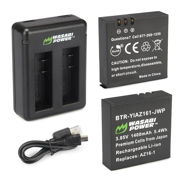 Wasabi Power Battery Kit for Xiaomi YI 2 / YI 4K / YI 4K+ / YI Lite