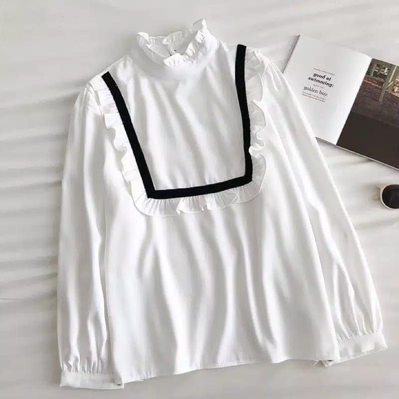 RESTI TOP HS Bahan CREAMY CREPE BAJU BLOUSE POLOS TEBRARU SIMPLE DAN ELEGAN BAJU  BLOUSE FASHION TEBRARU 2022