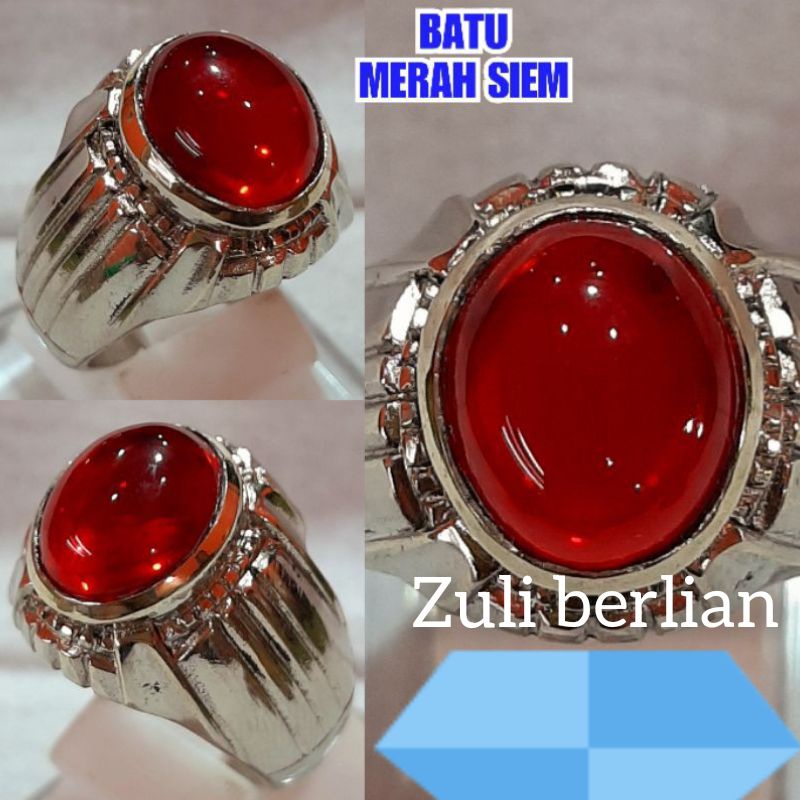 Batu cincin merah delima merah siam bangkok biasa dan merah siam Bangkok star
