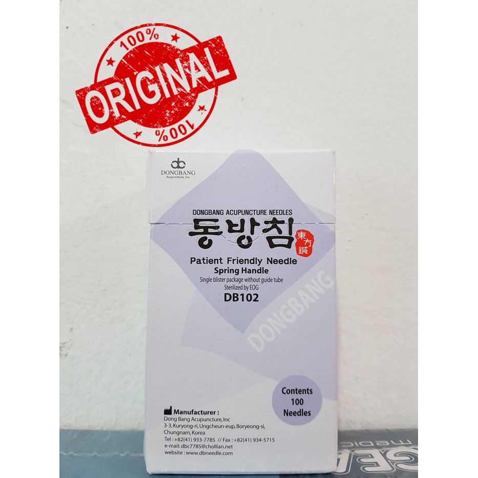 Unik Jarum Akupuntur Dongbang buatan Korea 20x15  isi 100pcs/box original Berkualitas