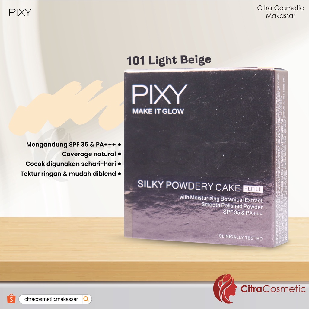 Pixy Glow Silky Powdery Cake Refill 10 Gr