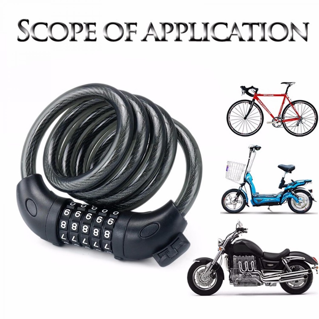 Gembok Sepeda Kode Angka 5 Digit / Gembok Kunci Sepeda Anti Maling Bicycle Lock / Pengaman Kunci Kode Sepeda / Gembok Kunci Sepeda Murah Import / Gembok Sepeda Gunung Ontel Mini Kombinasi Angka / Kunci Gembok Sepeda Anti Maling Murah Original