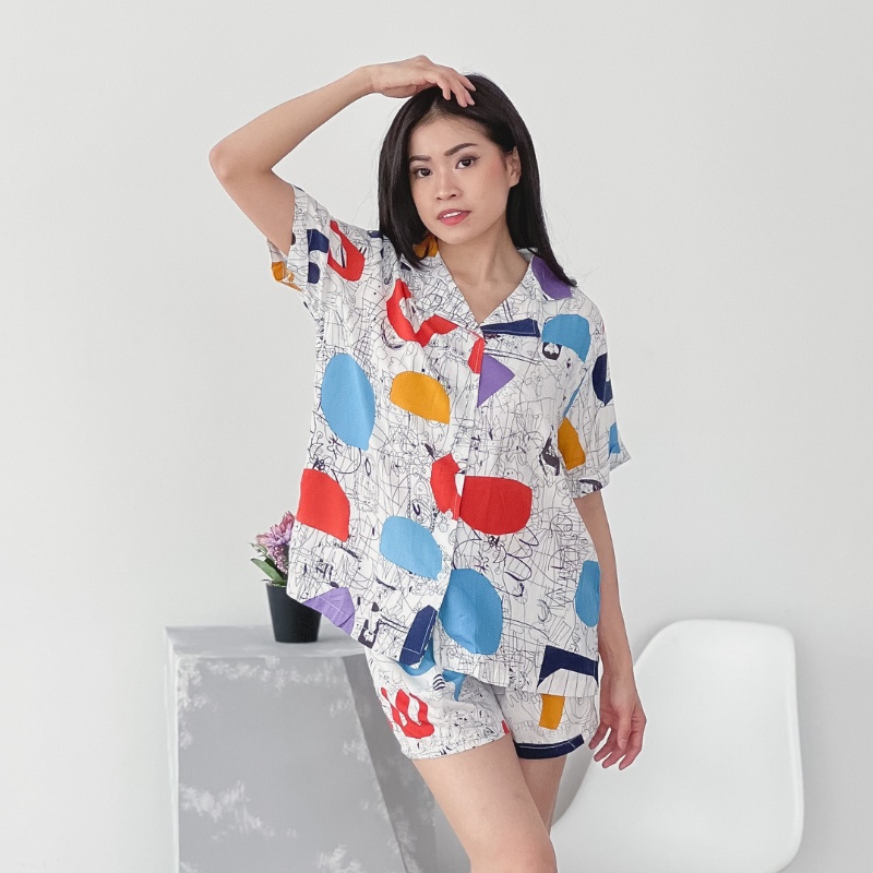 Cammomile 2102017 Piyama Pendek Krah 002-4