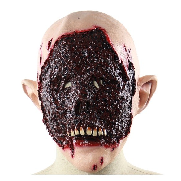 TOL-63 topeng latex wajah zombi kulit sobek halloween mask