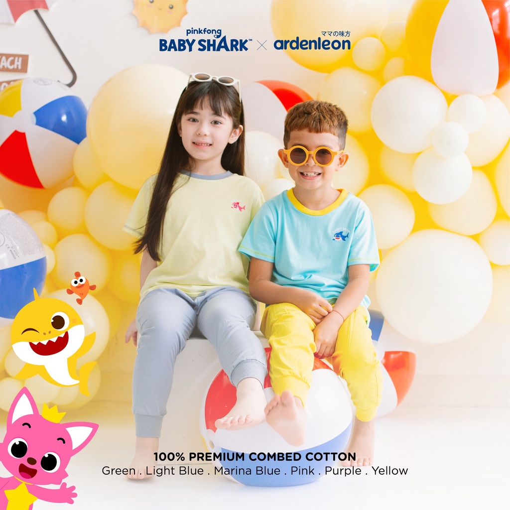 Baju Bayi Setelan Anak Lengan Pendek Celana Panjang Ardenleon Pinkfong Baby Shark Fun Playset 6 12 Bulan 1 - 4 Tahun