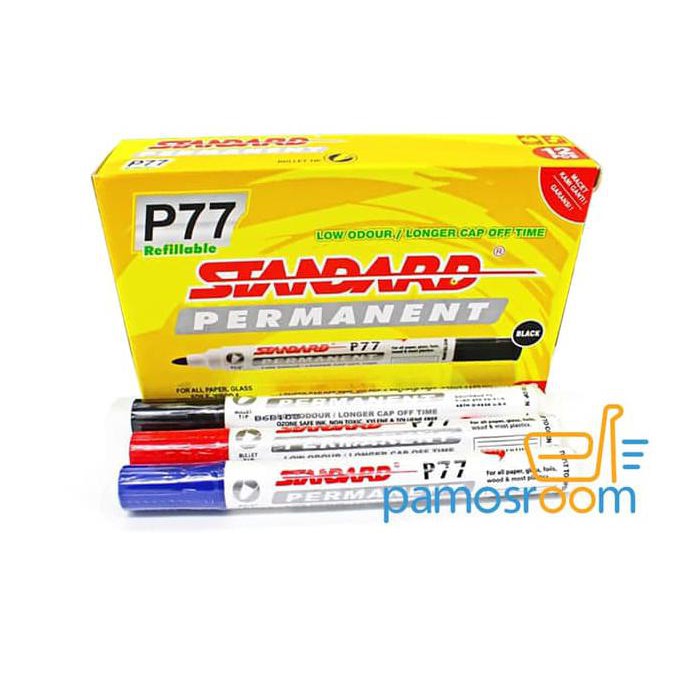 

Sale Spidol Permanent Standard P77 / Spidol Besar / Marker Bisa Permanen - Biru Kualitas Baik