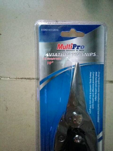 Multipro 10inch lurus gunting baja ringan gunting seng gunting holow