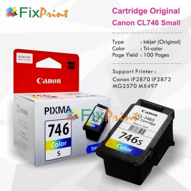 Cartridge Original Canon CL-746s CL746S Color , Tinta Canon iP2870 MG2570 MG2577 MG2577s MG3070 MX497 TS207 TS307