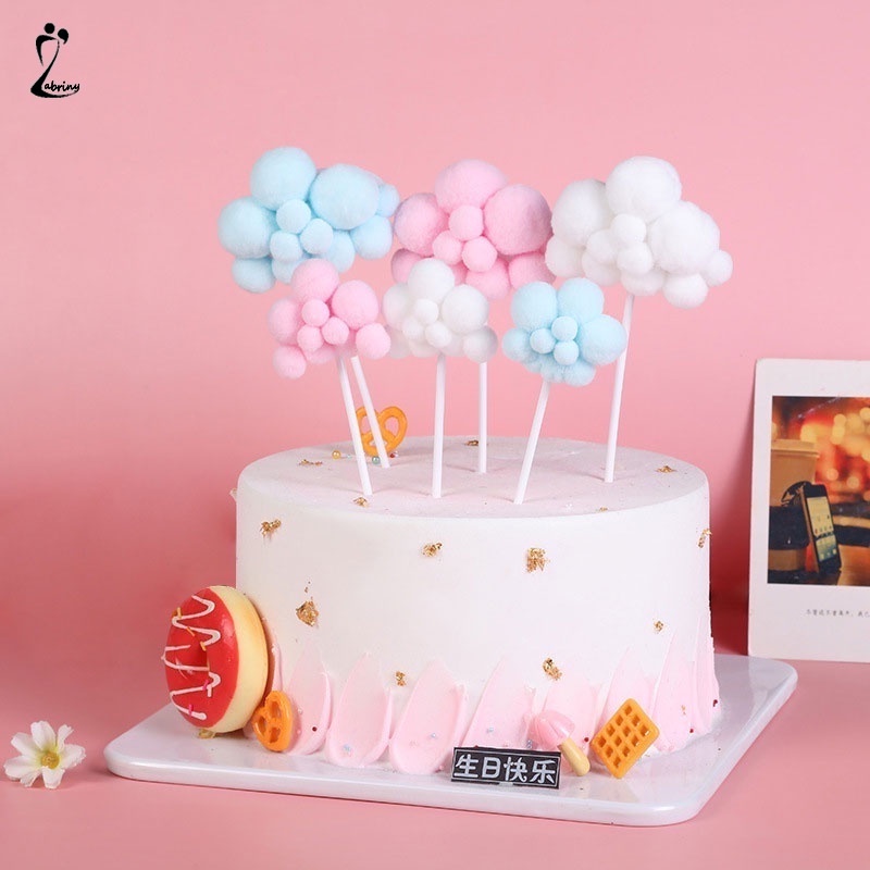 Topper Kue Awan & Balon Udara 3d Untuk Dekorasi Z